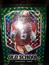 🔥🔥2020 Mosaic STEVE YOUNG Old School Green PRIZM #OS5 San Francisco 49ers a195