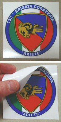 Sticker/Sticker ''132^ BRIGADE ARMORED RAM'' - Diam. cm. 9 - Collection