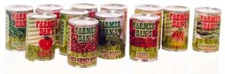 MINIATURE DOLLHOUSE 1:12 SCALE FARMER DAN VEGETABLE (12 CANS) - FA40063