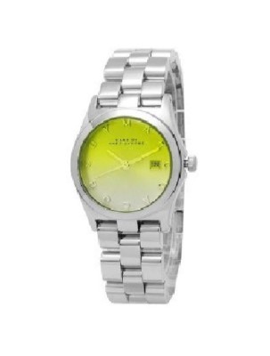 NEW MARC JACOBS HENRY SILVER,GREEN+WHITE OMBRE DIAL,BRACELET MINI WATCH MBM3090