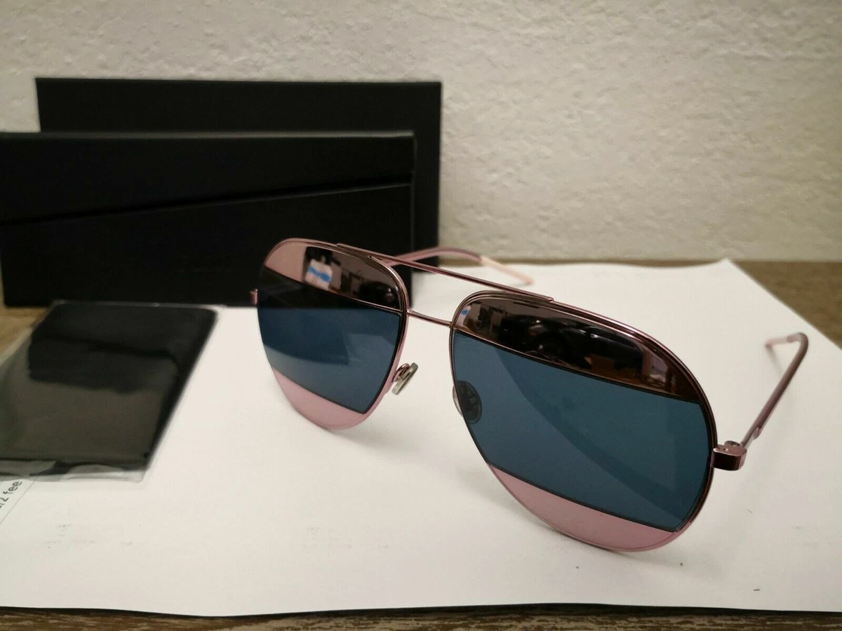 NEW DIOR SPLIT1 002T 8F Sunglasses Pink Blue Lens