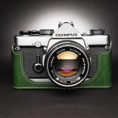 Retro Genuine Leather Camera Half Case Bag Cover For Olympus OM1 OM2n OM3 OM4Ti