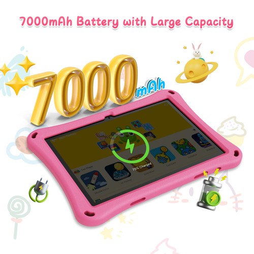 New 2024 Kids Tablet 10 in HD 12GB RAM 128GB Android 13 5GWiFi IWAWA IPS 7000mAh - Picture 6 of 13