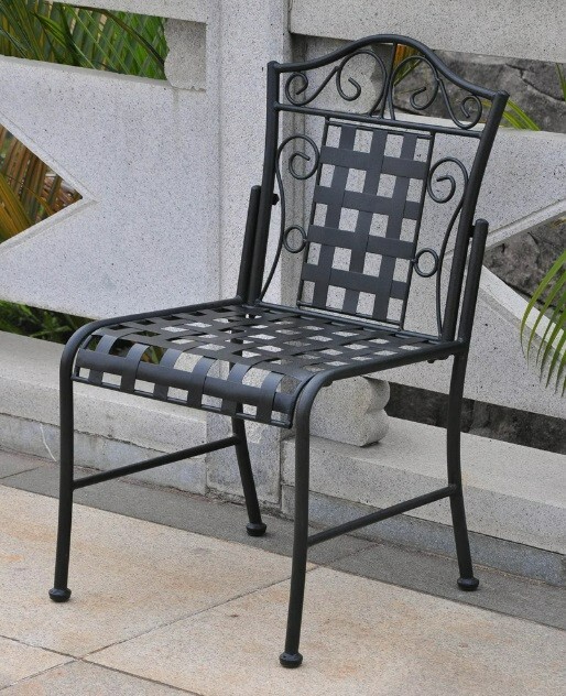 International Caravan Mandalay S/7 Iron Outdoor Dining Set International Caravan Mandalay S/7 Iron Outdoor Dining Set