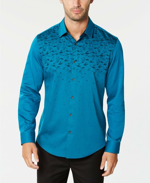 mens geo print shirt