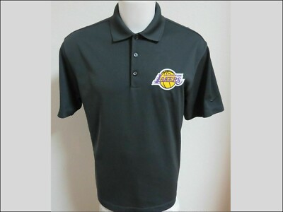 M-2XL Gray Lakers Nike Dri-Fit Men's #30L Polo Shirt