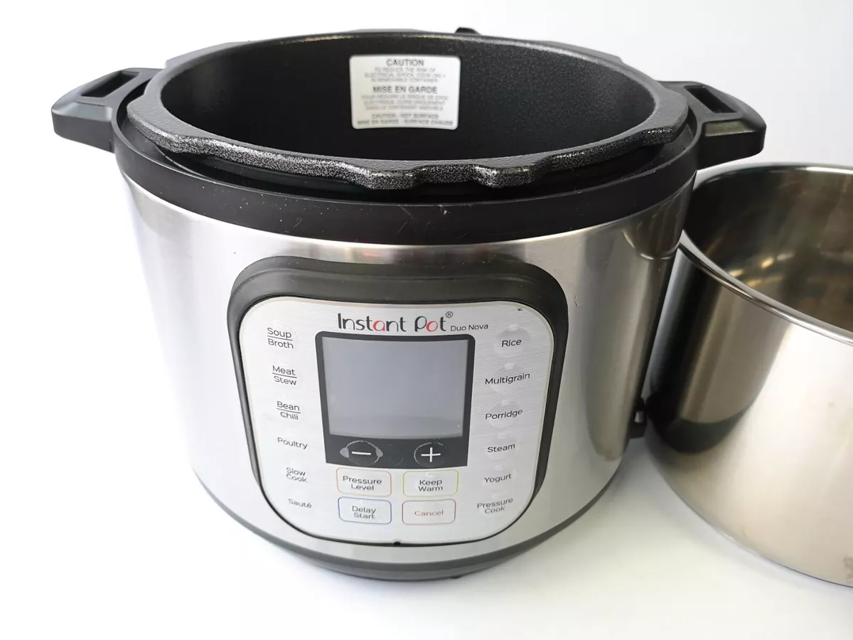 Instant Pot Model Duo Nova 60 Silver Multi Use Electric Pressure Cooker 6  Quart 857561008798