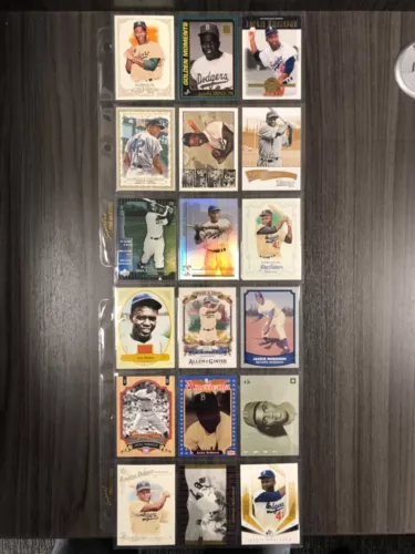 18 Different Jackie Robinson Brooklyn Dodgers Cards FREE Shipping