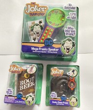 Lot Of 3 The Joker Prank Shop Mega Prank Speaker Trick Soda Can Snake Chase Set