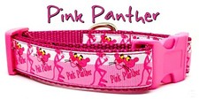 Pink Panther dog collar handmade adjustable buckle collar 1" wide or leash