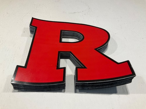 Nouveau Rutgers University Block R aimant rouge chevaliers écarlates New Jersey 5x4,25" - Photo 2/2