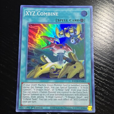 yugioh combine card Yugioh! XYZ Combine - BACH-EN061 - Super Rare - 1st Edition Near Mint,  English
