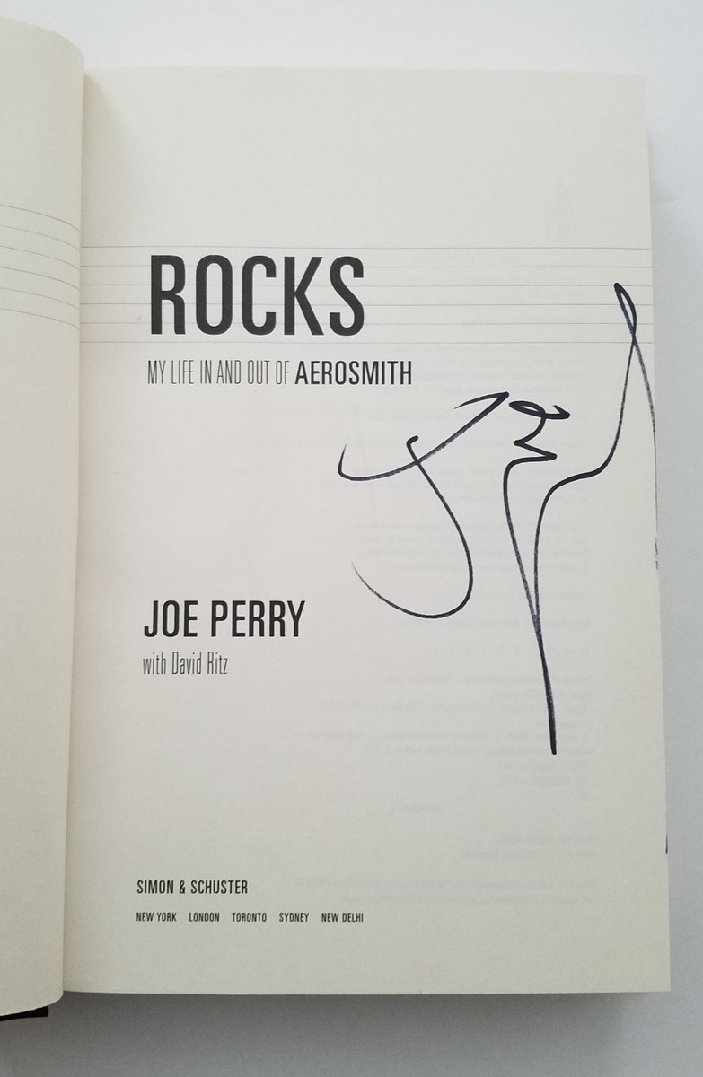 Joe Perry Signed Rocks Hardcover Book My Life In & Out Of