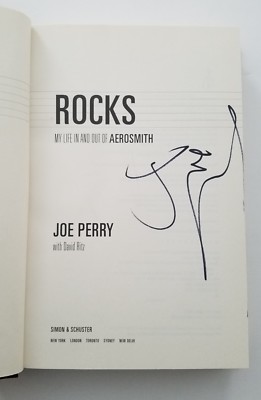 Joe Perry Signed Rocks Hardcover Book My Life In & Out Of