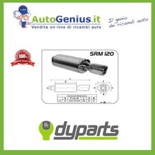 MARMITTA SCARICO SPORTIVA TUNING UNIVERSALE ACCIAIO/CROMATO QUADRATO