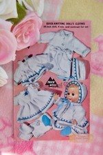 Vintage 50s Knitting Pattern Doll Clothes For 10in. Doll. 6 Items to Knit.