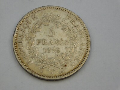 1876 A France 5 Francs - .900 Silver - 37mm (2) | eBay