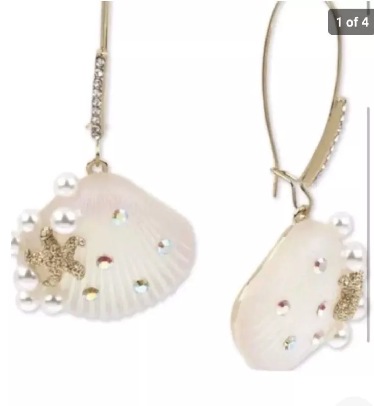 Betsey johnson seashell earrings deals