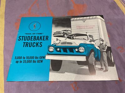 1959 STUDEBAKER TRUCK PART-COLOR 8-pg CATALOG Brochure Dealer Stamp
