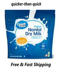 Instant Nonfat Dry Milk, 64 oz Bag, Makes 20 Quarts, 80 Servings per Container