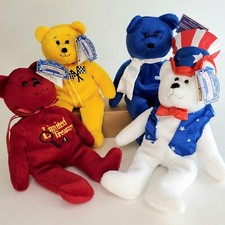VintageSet of 4 Limited Treasures '98 Test Issue Bears Elvis Gordon Sam Sherlock