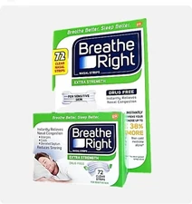 Breathe Right Extra Strength Nasal Strips 72 CLEAR Strips 