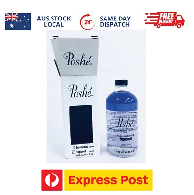 Poshe Super Schnell Trocknender Top Coat – 0,5 Oz (ca. 15 Ml), Hochglänzend, Trocknet In 5 Minuten, Ohne DBP/Toluol/Formaldehyd