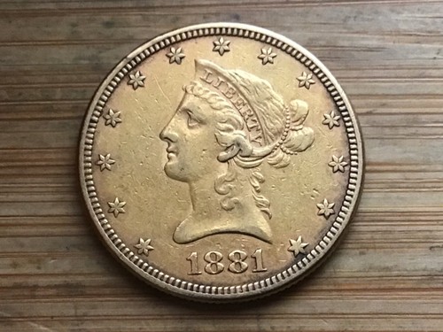 1881 $10 Gold Liberty Eagle - Picture 2 of 8