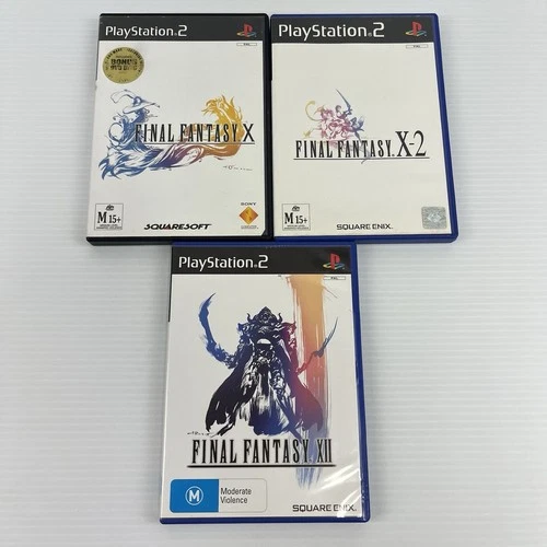 Final Fantasy X + Bonus DVD / X-2 / XII PlayStation 2 PS2 Game Bundle x3 TESTED