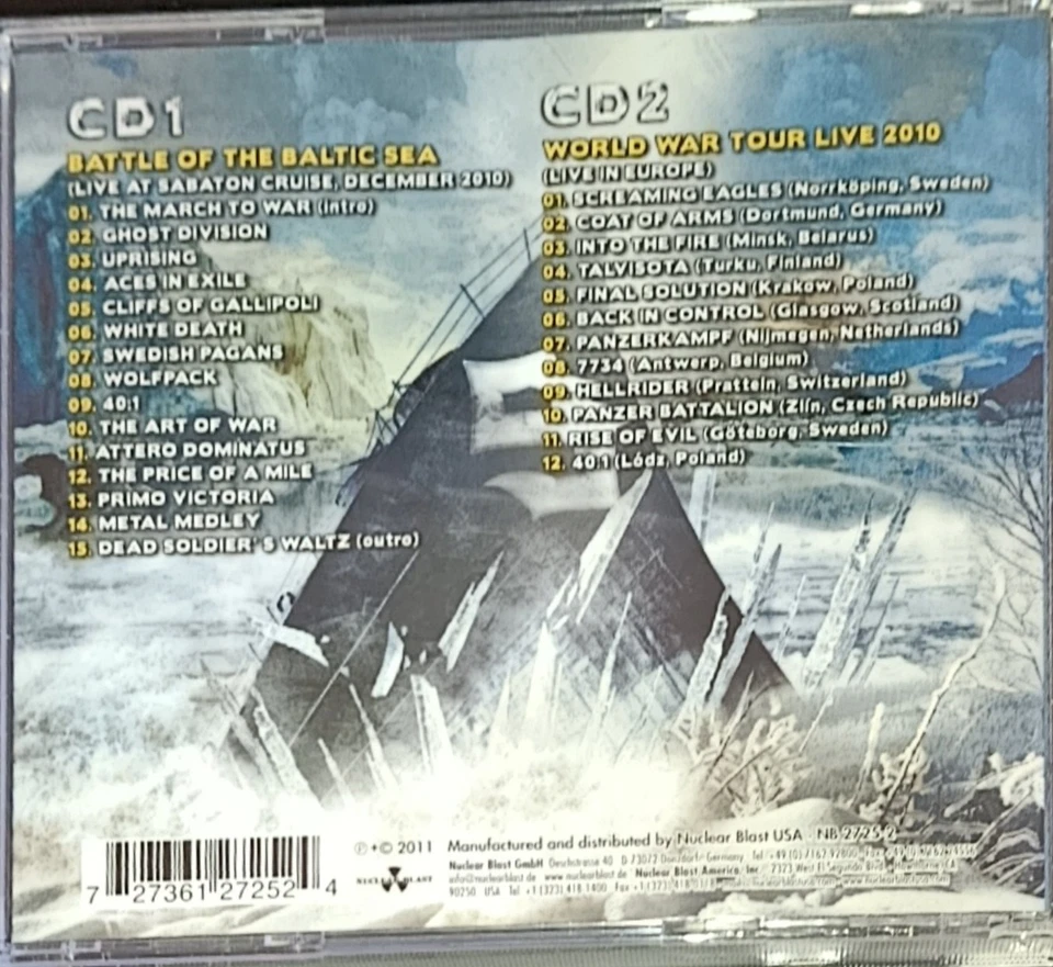 Sabaton World War Live Battle Of The Baltica Sea CD - Bild 3 von 3