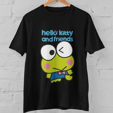 Keroppi Froggy Hello Kitty and Friends Printed Tee Unisex Cute Cartoon Japanese