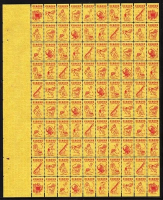 (100) Circus Merchant Trade Savings Stamps - Animals - Horse - Wagon - Elephant - Image 1 of 4