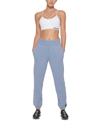 DKNY Women's High Waisted Joggers Blue Size X-Large - Picture 1 of 3