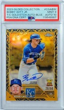 2023 Topps Gilded Blue Etch Auto CGABW  BOBBY WITT JR. PSA 9/10 ROYALS 29/50