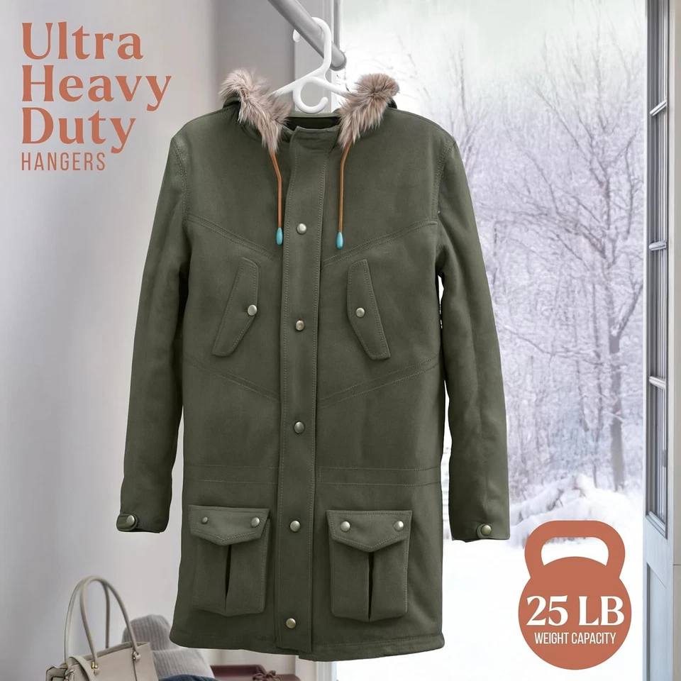 Perchas de plástico ultra resistentes duraderas para abrigo, traje y percha para ropa  Foto 4 de 4