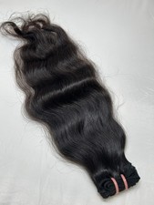 Natural Indian Body Wavy Hair Bundle Extensions 100 gram Piece
