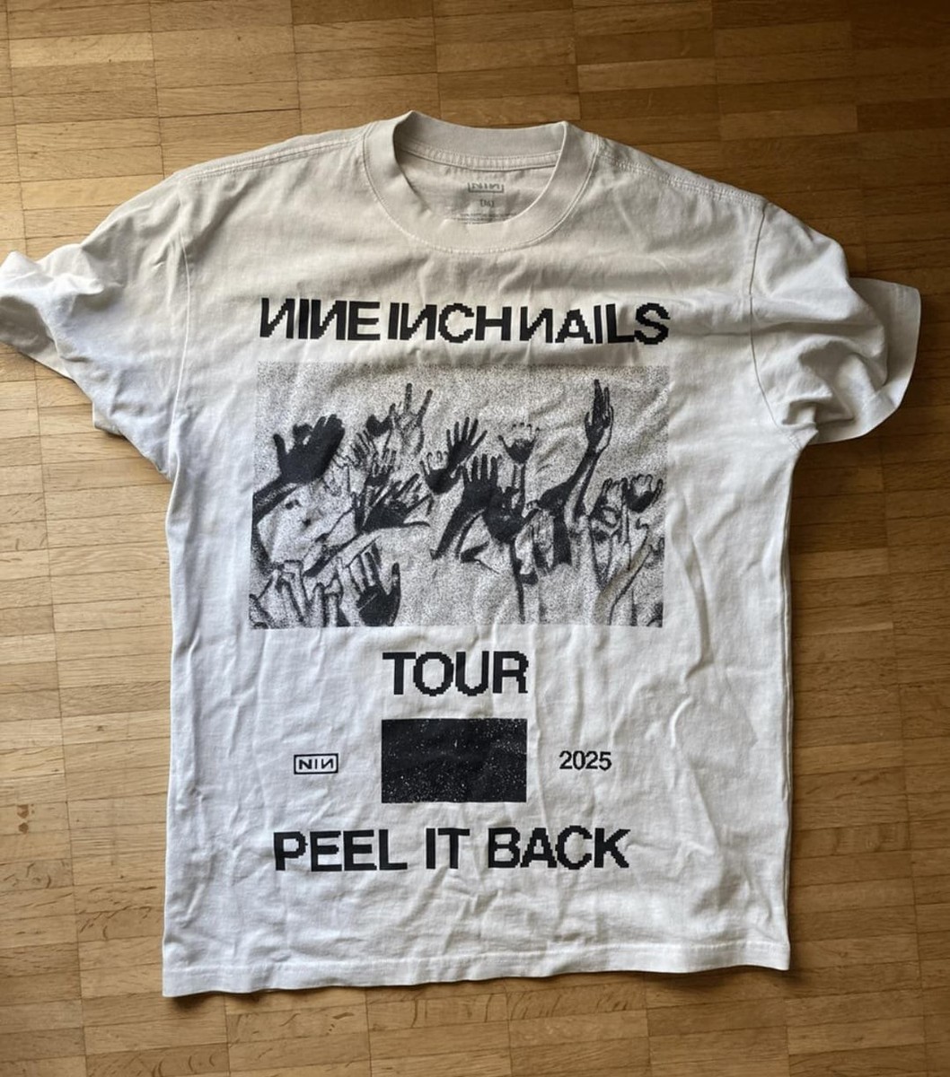 Nine Inch Nails Peel It Back 公式　Tシャツ　L Nine Inch Nails Peel It Back 2025 90s White Short Sleeve