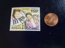 Fats Domino American Pianist Singer 2011 Republique Togolaise Perforated STAMP