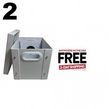 2 CheckOutStore White 7" Vinyl Record 45 RPM Storage Box 1-3 DAYS
