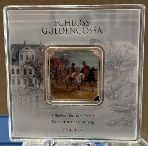 Rare Geiger Club Edelmetalle 1 oz Silver Bar .999 Fine 2025 Battle near Leipzig