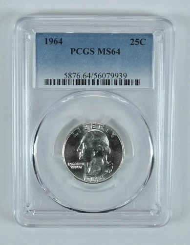 1964 Washington Quarter MS64 PCGS Blue Label *2440