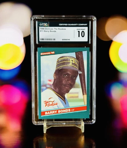 Barry Bonds Pirates 1986 Donruss Rookies #11 Rookie Card RC CGC 10 Gem Mint
