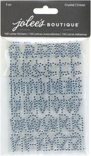 Crafts Stickers Jolee's Bling Crystal Alphabet Letters .65" 3 Sheets/Pkg