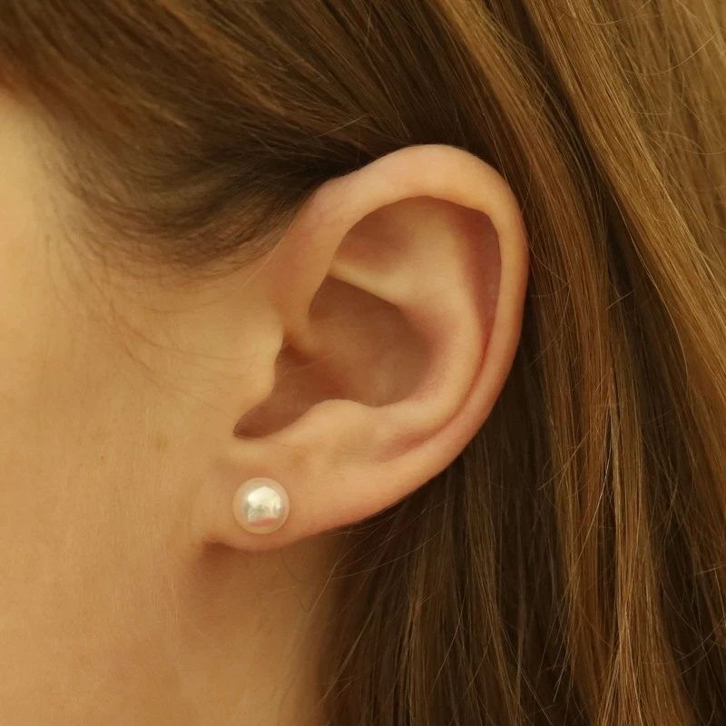 Aretes de perlas Mikimoto Akoya - oro amarillo 18k Foto 4 de 4