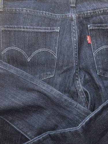 Levi's 721 High Rise Skinny Blue Jeans Stretch Women's Size 29 Dark Wash - Picture 13 of 13