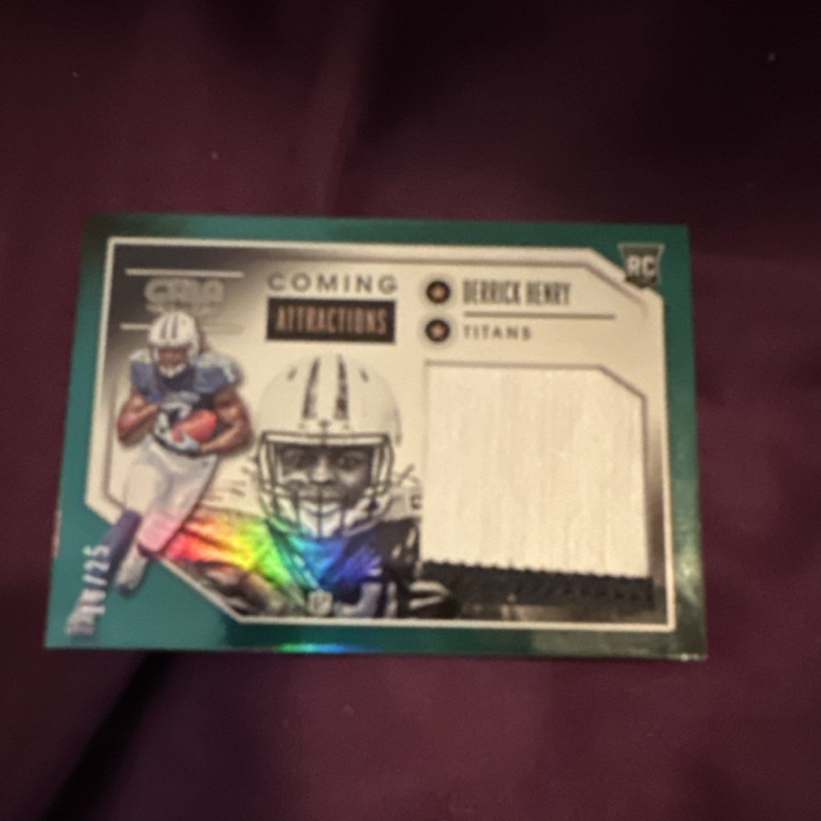 Derrick Henry Panini Gala Coming Attractions #CADH Relics-Jade