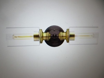 Progress Light Archives 18.5 in 2-Light Antique Bronze Clear Glass Vanity Light