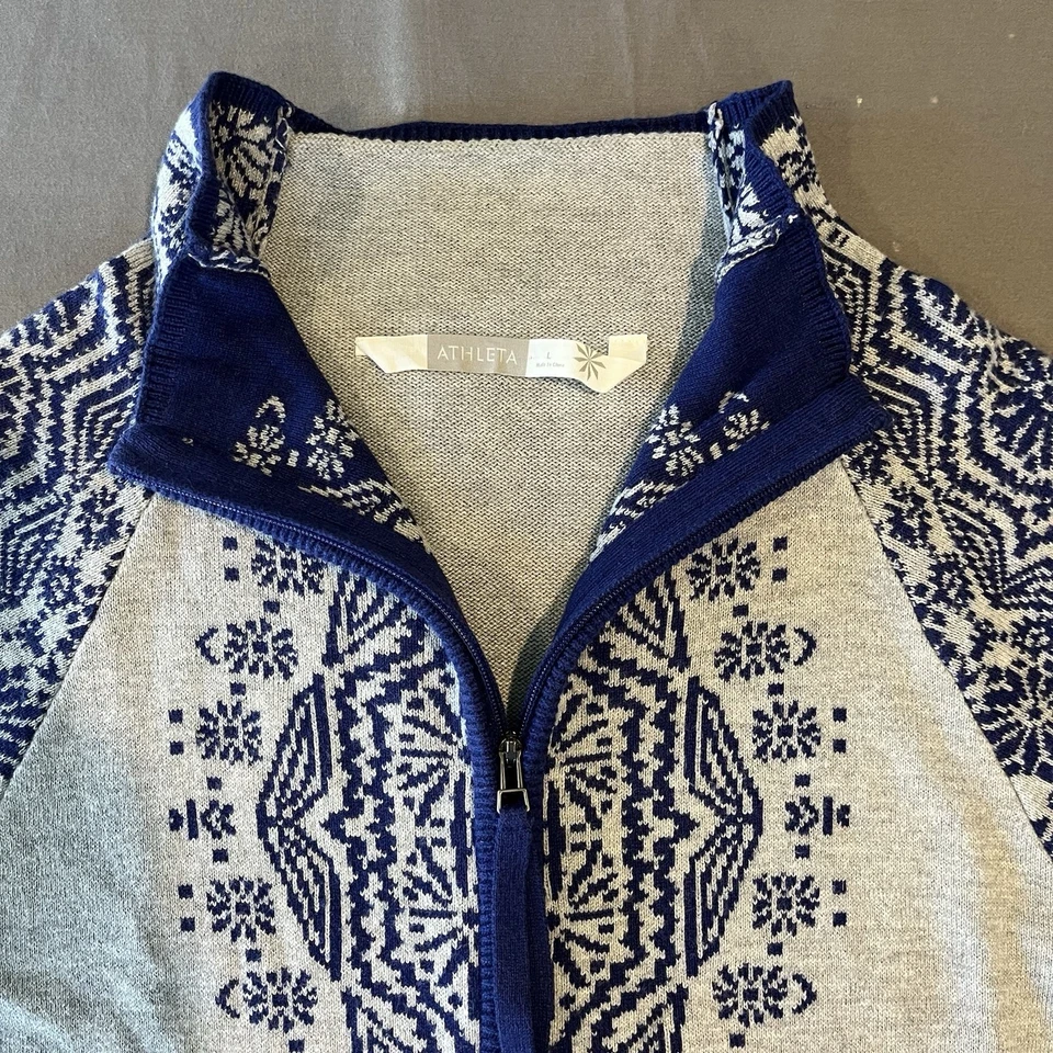 Athleta 套衫四分之一拉链 - 女式 L 码 - 雪花运动服 — 第 2/4 张图片