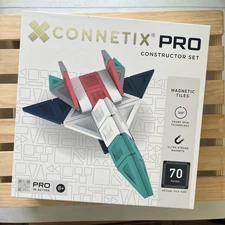 NIB CONNETIX PRO Magnetic Tiles Constructor Set 70pc Educational Creative 8+