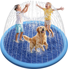 Non-Slip Splash Pad for Kids and Dog, 67'' Splash Pad Thicken 0.58mm for Kids Ag